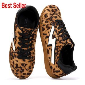 Women's Fashion Sneakers with Memory Foam Insole, Non-Slip Lace-Up Shoes